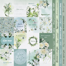 Набор полос с карточками для декорирования, White Spring, русск. язык, Magenta Line