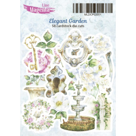 Die cut set, Elegant Garden, Magenta Line