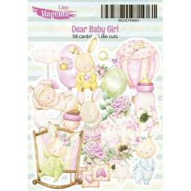 Die cut set, Dear Baby Girl, Magenta Line