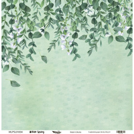 Double sided scrapbooking paper, White Spring 04, 240 g/m2, 12 inch, Magenta Line