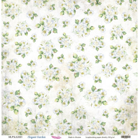 Double sided scrapbooking paper, Elegant Garden 01, 240 g/m2, 12 inch, Magenta Line