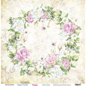 Двосторонній скраппапір, Elegant Garden 05, 240 г / м2, 30,5х30,5 см, Magenta Line