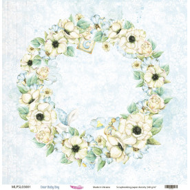 Double sided scrapbooking paper, Dear Baby Boy 01, 240 g/m2, 12 inch, Magenta Line