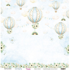 Двосторонній скраппапір, Dear Baby Boy 04, 240 г / м2, 30,5х30,5 см, Magenta Line