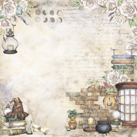 Double sided scrapbooking paper, Magic Story 01, 240 g/m2, 12 inch, Magenta Line