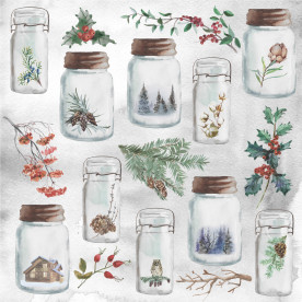 Double sided scrapbooking paper, Winter Wonderland 03, 240 g/m2, 12 inch, Magenta Line