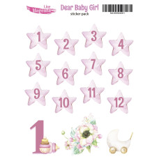 Stickers set, Dear Baby Girl 1, 13х18 cm, Magenta Line