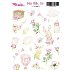 Stickers set, Dear Baby Girl 2, 13х18 cm, Magenta Line