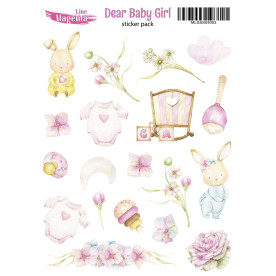 Наклейки, Dear Baby Girl 3, 13х18 см, Magenta Line