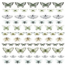 Лист для вырезания, Бабочки White Spring, 20х20 см, Magenta Line
