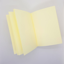 Notebook paper block, pale yellow, 80g/m2, А6, 96 sheets, 192 pages, Magenta Line