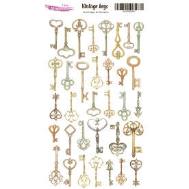 Аркуш паперу для вирізання Вінтажні ключики, 18х34 см, Magenta Line