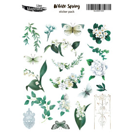 Stickers set, White Spring 3, 13х18 cm, Magenta Line
