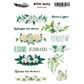 Наклейки, White Spring 4, 13х18 см, Magenta Line