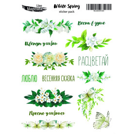 Stickers set, White Spring 5, 13х18 cm, Magenta Line