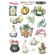 Stickers set Magic Story 01, 13x18 cm, Magenta Line