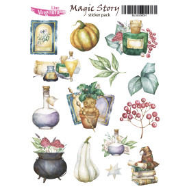 Stickers set Magic Story 01, 13x18 cm, Magenta Line
