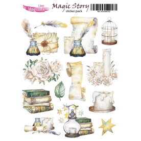 Stickers set Magic Story 02, 13x18 cm, Magenta Line