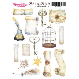 Stickers set Magic Story 05, 13x18 cm, Magenta Line