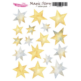 Stickers set Magic Story 07, 13x18 cm, Magenta Line