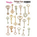 Набор наклеек Vintage Keys 01, 13x18 см, Magenta Line