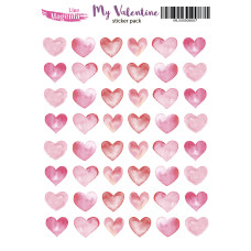 Stickers set My Valentine 07, 13x18 cm, Magenta Line