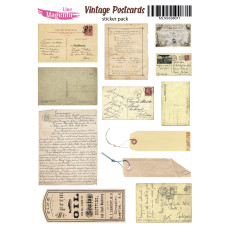 Набор наклеек Vintage postcards 11, 13x18 см, Magenta Line