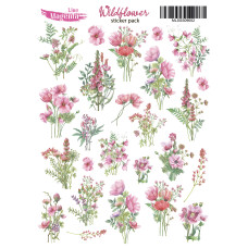 Набор наклеек Wildflower 02, Magenta Line, 13x18 см
