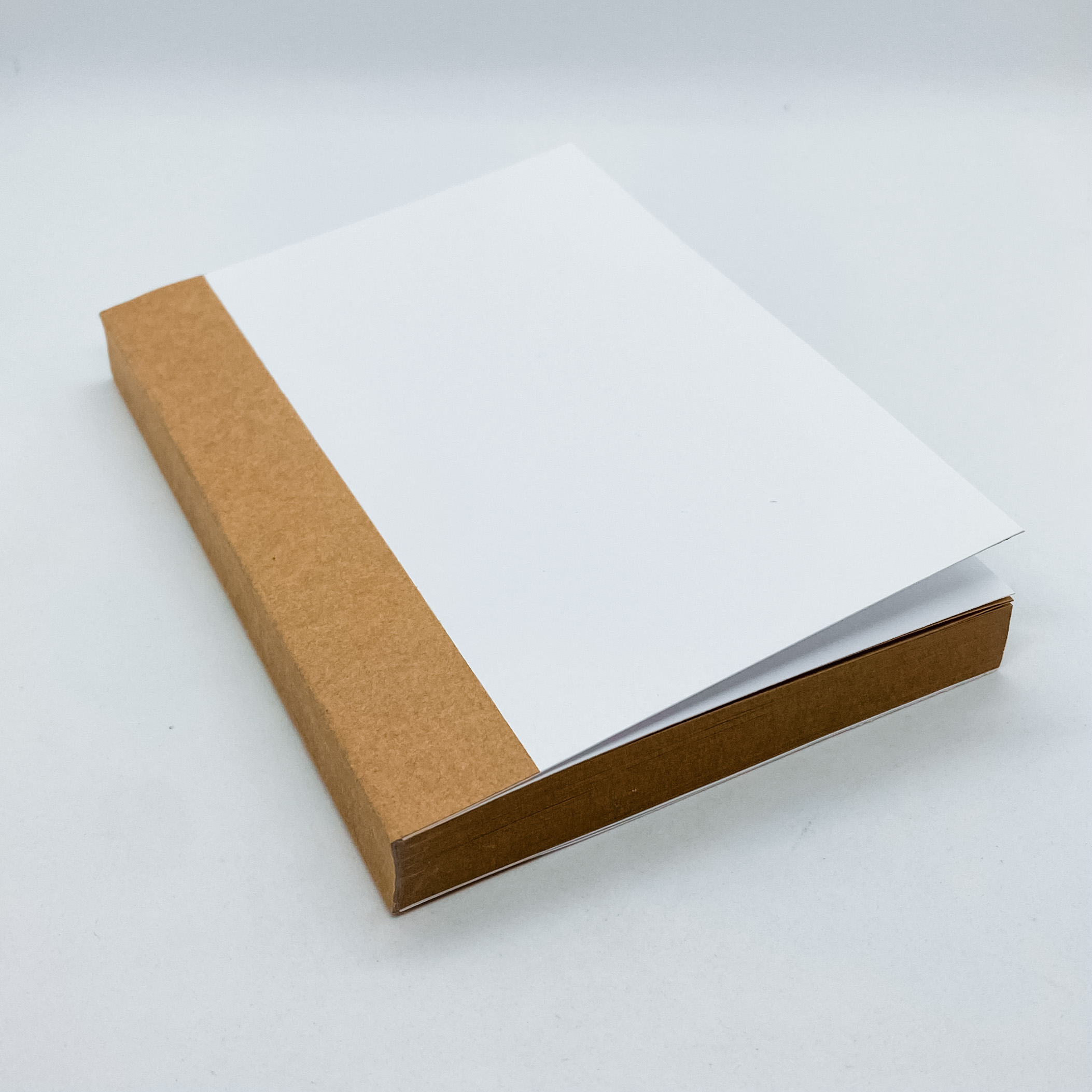 Notebook paper block, brown craft, 90g/m2, А5, 96 sheets, 192 pages, thermal glue binding, Magenta Line