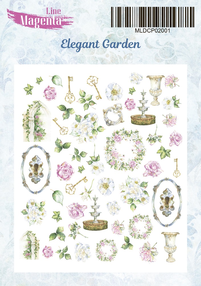 Die cut set, Elegant Garden, Magenta Line