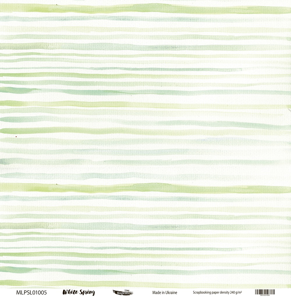 Двусторонняя скрапбумага, White Spring 05, 240 г/м2, 30,5х30,5 см, Magenta Line
