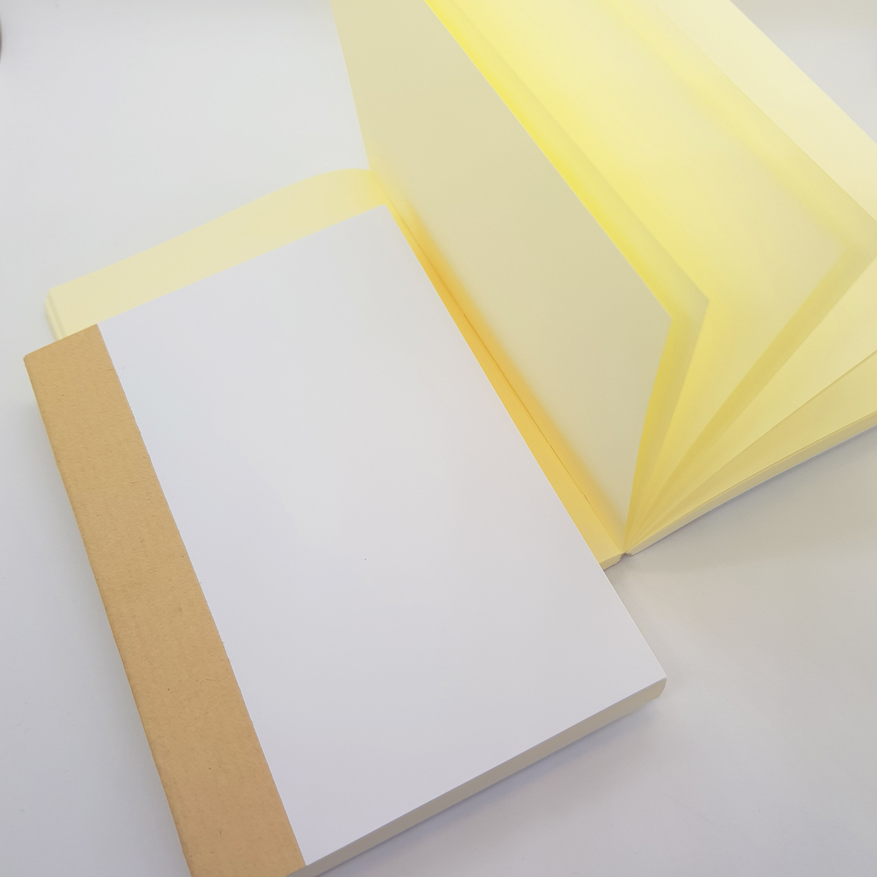 Заготівля для блокнота, жовтий колір, 80г / м2, А6, 96 аркушів, 192 сторінки, Magenta Line