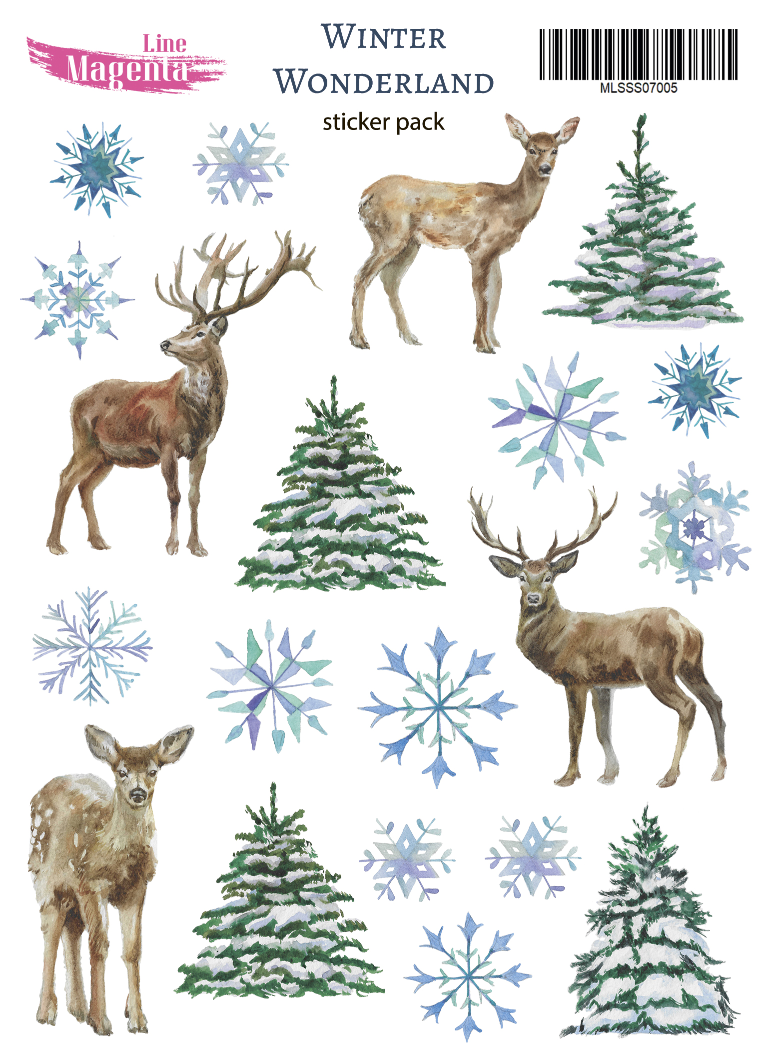 Stickers set Winter Wonderland 05, 13x18 cm, Magenta Line